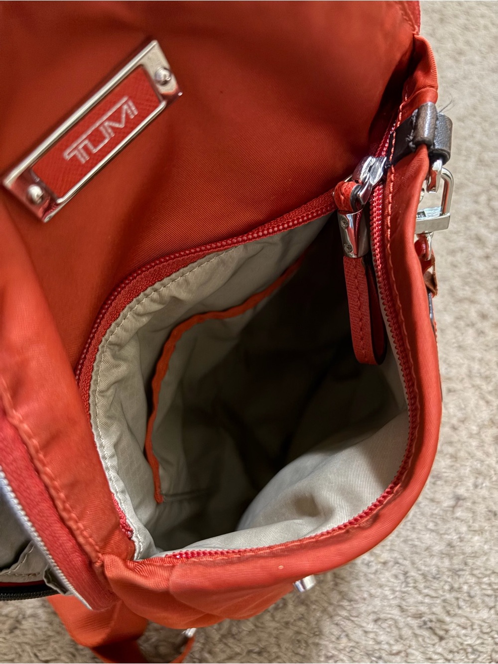 TUMI Voyageur Brive Sling Backpack in Red - Picture 10 of 10